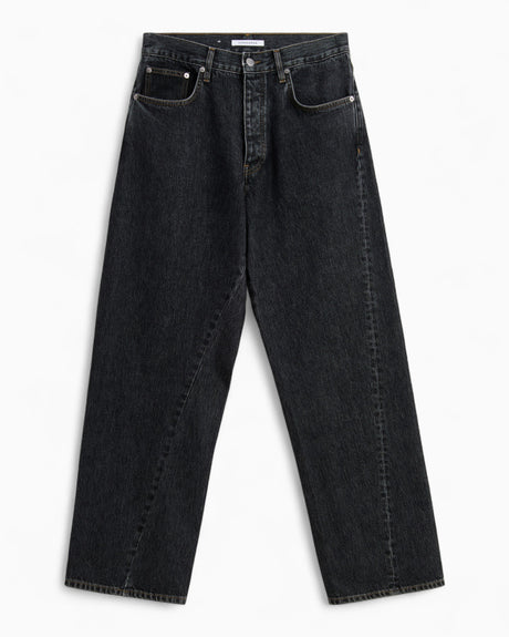 Sunflower Wide Twist Erkek Denim Pantolon Black Stone