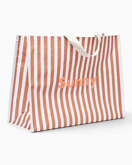 Sunnylife Carryall Plaj Çantası Tierra Clay Stripe