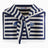 tête bleue Morgan Sailor Knit Scarf Navy