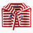 tête bleue Morgan Sailor Knit Scarf Red