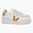 VEJA V-90 Leather Suede Logo Erkek Sneaker Extra White/Umber